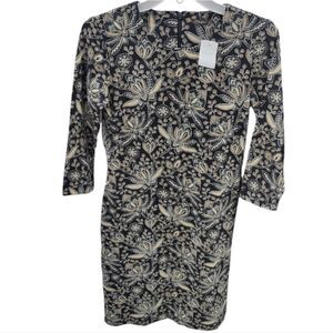 J.MCLAUGHLIN Sophia Catalina Cloth Sheath dress 3/4 Sleeve  Small NWT